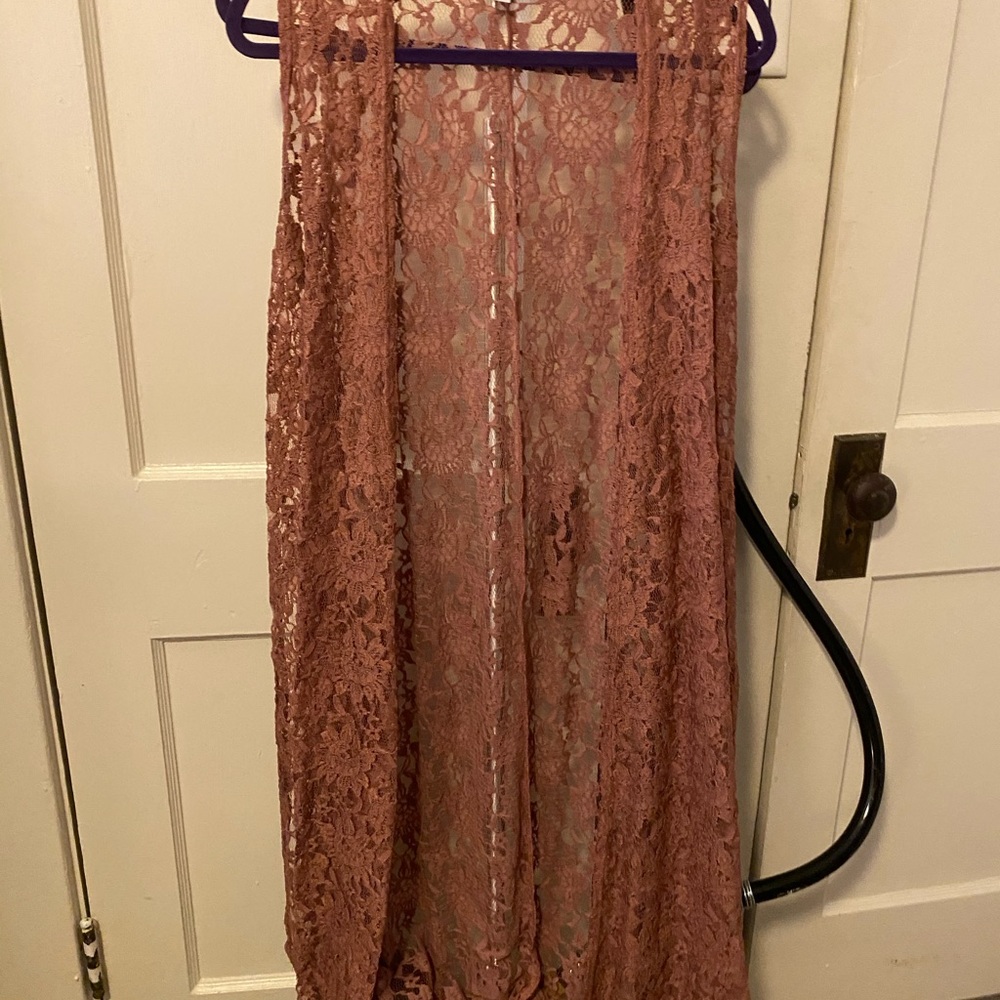 Lularoe pink joy lace vest